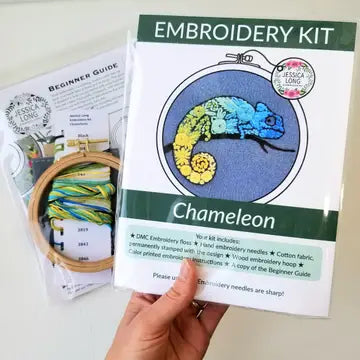 Chameleon Embroidery Kit