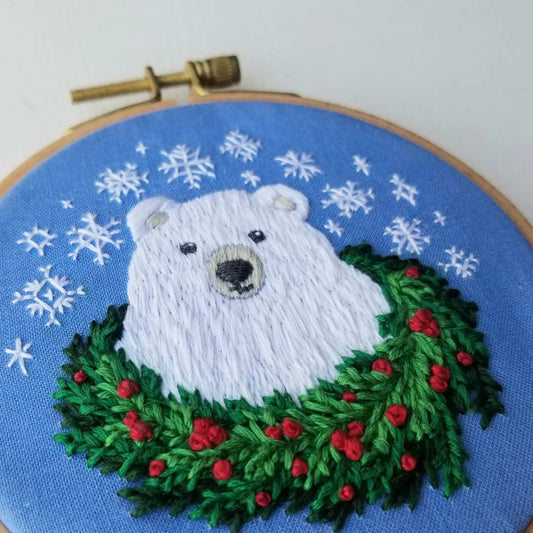 Holiday Bear Embroidery Kit