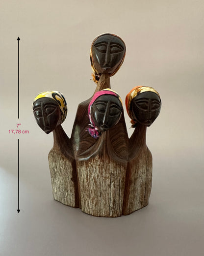 Carved Wooden Figures Sculpture