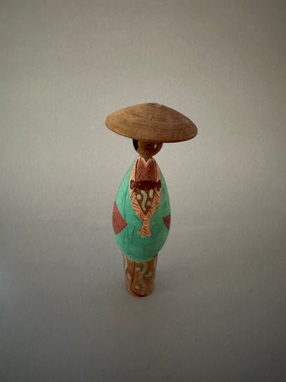 Vintage Handmade Vietnamese Wooden Figure